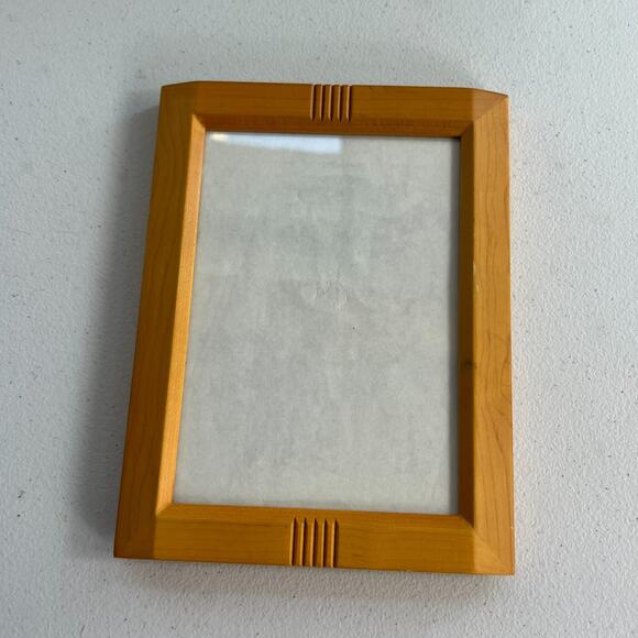 Solid Wood Picture Frame Carved Natural Light Pale Fits 5 X 7 Photo - Picture 5 of 12
